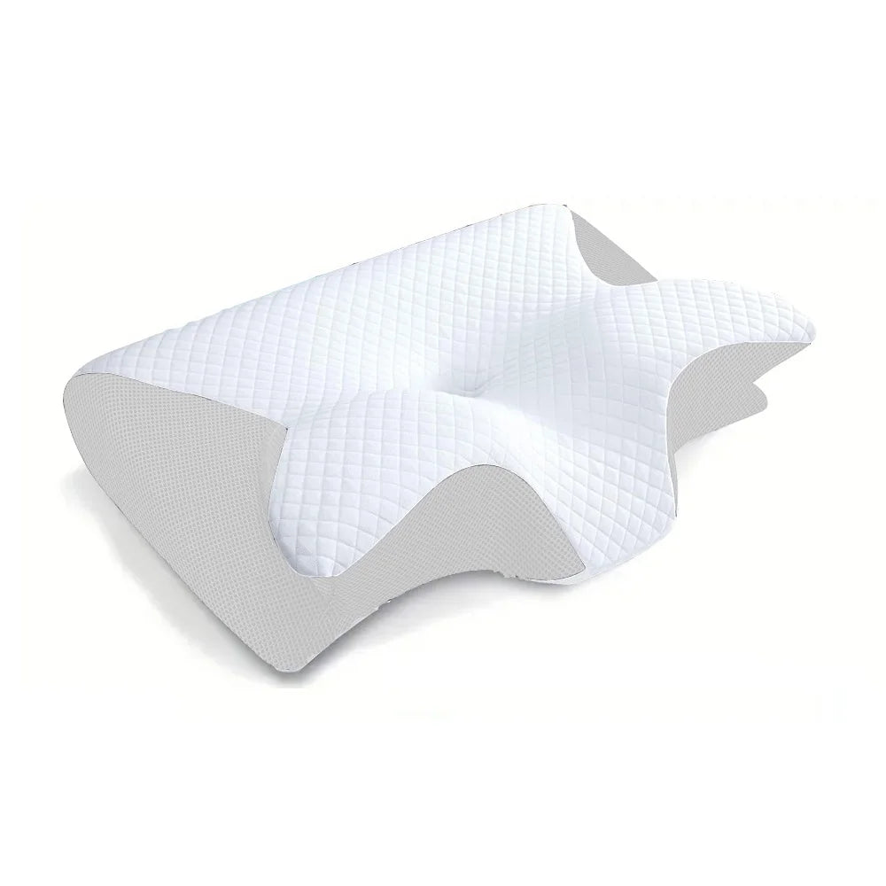 Memory Foam Cervical Pillow for Neck Pain | 2-in-1 Ergonomic Contour Orthopedic Neck Support Pillow