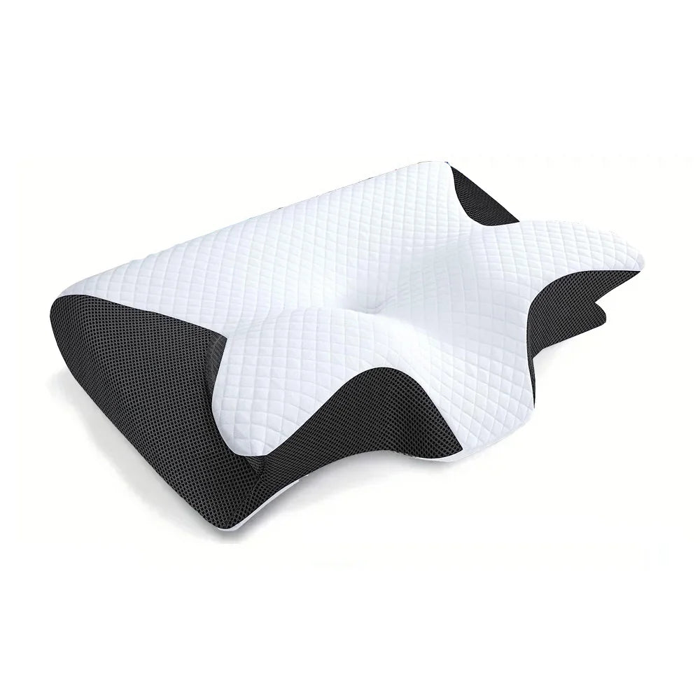 Memory Foam Cervical Pillow for Neck Pain | 2-in-1 Ergonomic Contour Orthopedic Neck Support Pillow
