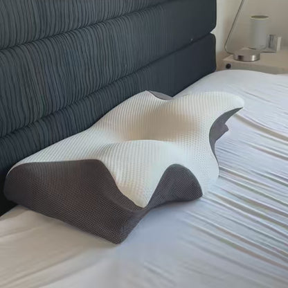 Memory Foam Cervical Pillow for Neck Pain | 2-in-1 Ergonomic Contour Orthopedic Neck Support Pillow